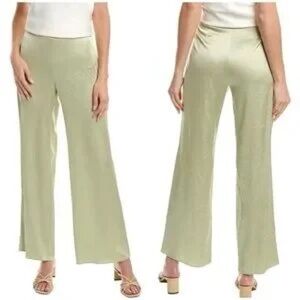 NWOT LAST PAIR Vince Satin Bias Pants in Green